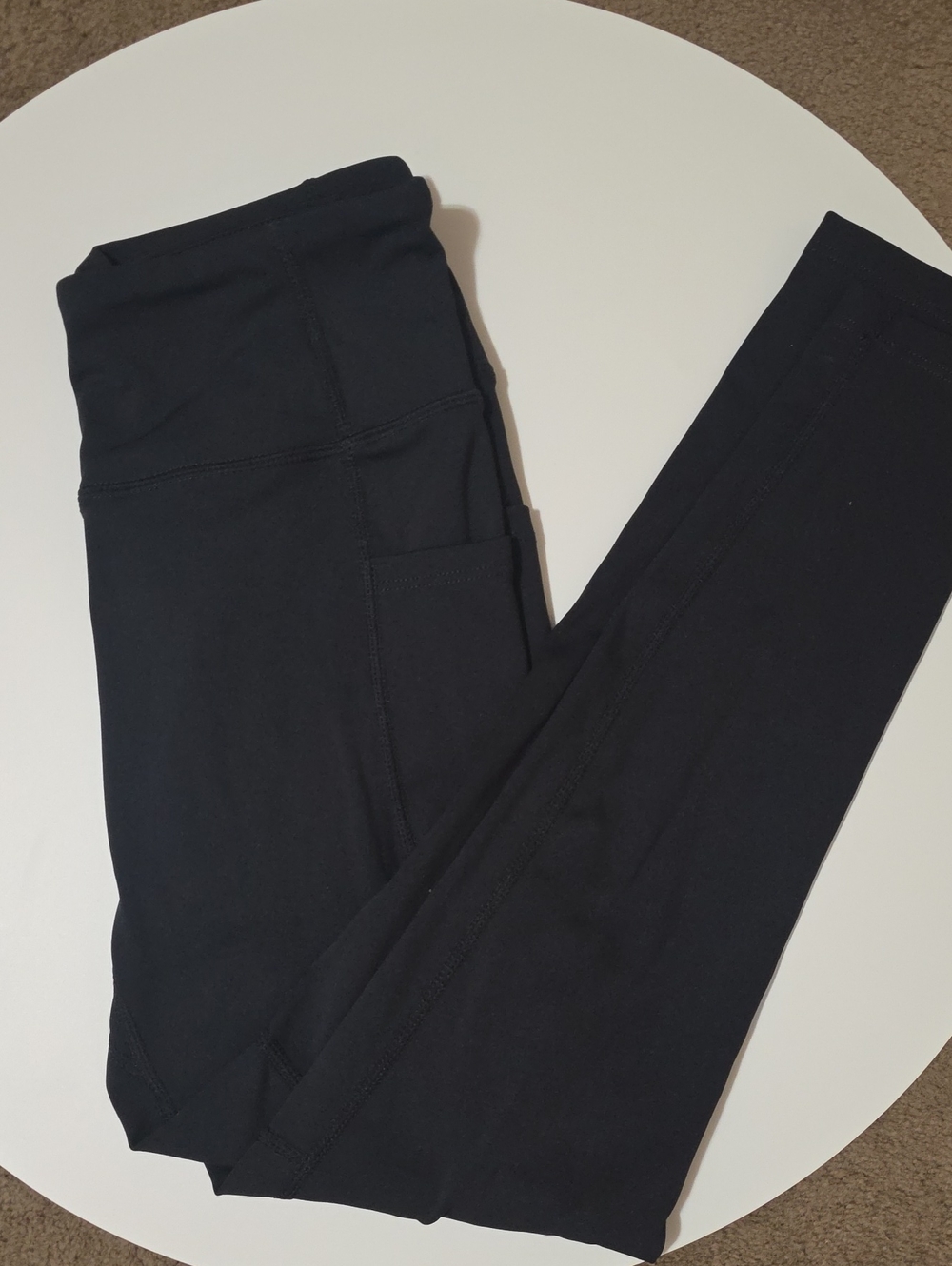 Baleaf Black High-Rise Leggings with Side Pocket
